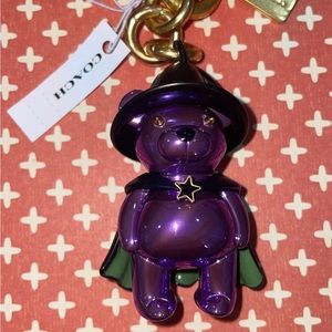 Coach Halloween Witch Bear Bag Charm/Keychain